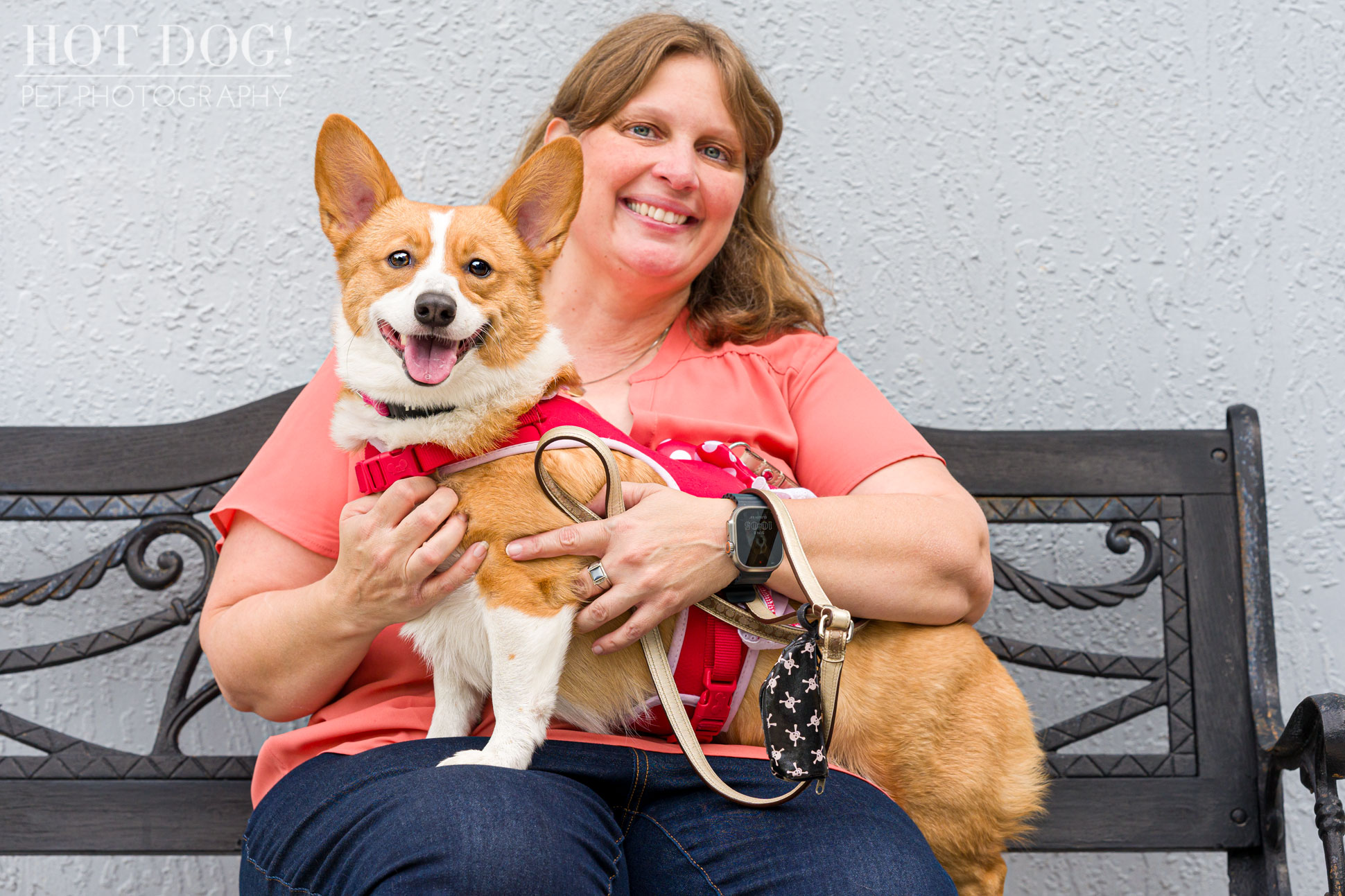 Hot Dog! Pet Photography captures the love and bond between Cinnamon the corgi and her mom in this professional pet photo session.